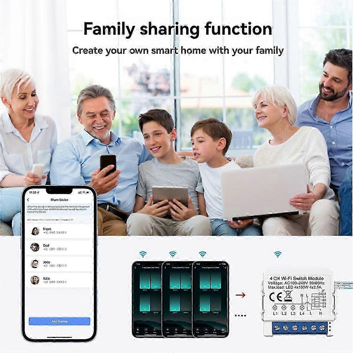 Tuya Zigbee Zero Fire Smart Switch Module Two-Way Control Support Voice Control DIY Home Automatio