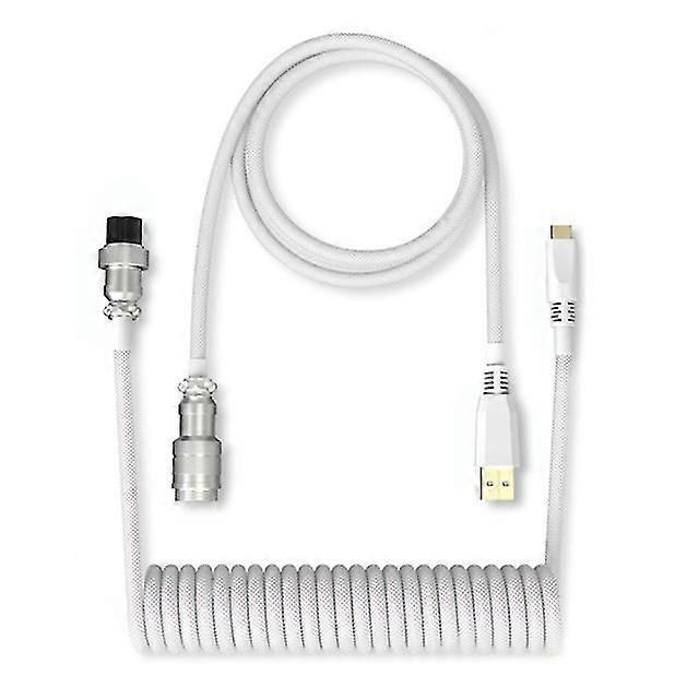 Type C Usb Cable Mechanical Keyboard Coiled Cable Wire Mechanical Keyboard Aviator Desktop Computer Aviation Connector