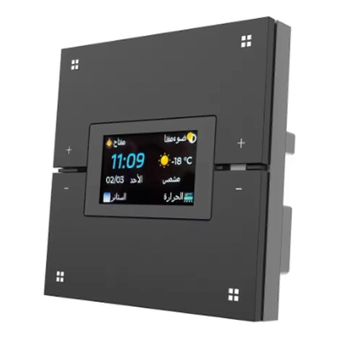 Panneau de commande central multifonctionnel intelligent Tuya ZigBee Dimming Switch Automation Système de contrôle d’éclairage sans fil Noir