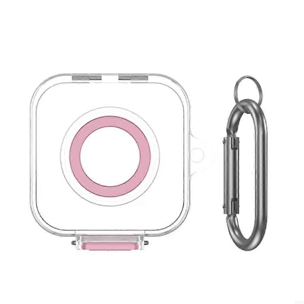 Smart Ring Charger Protective Case for Ring Gen 4 Shockproof and Dustproof Case with Hook Pink