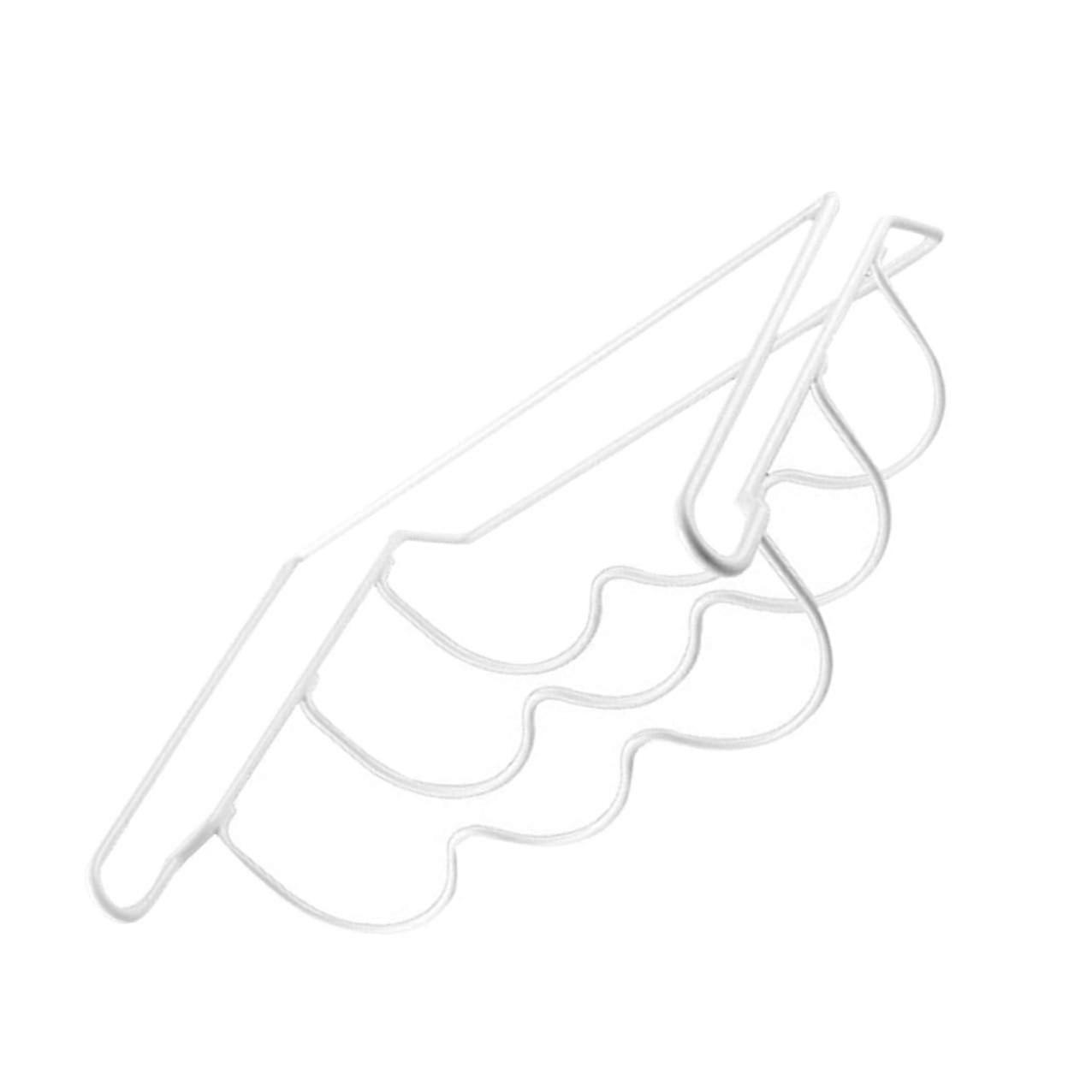 Fridge Bottle Organizer Under Shelf Wine Rack SpaceSaving White Beverage Holder for Refrigerator