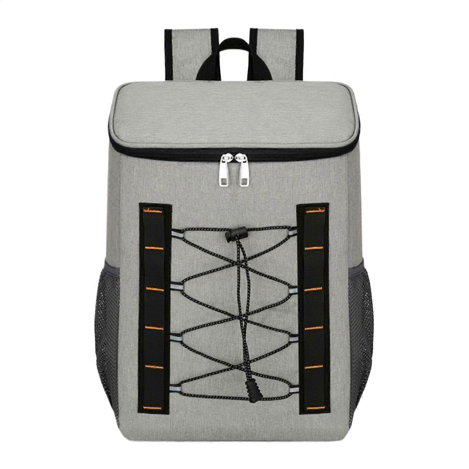 Cooler Backpack with Large Capacity, Leakproof Waterproof Lining for Camping, Beach, Picnic Grey