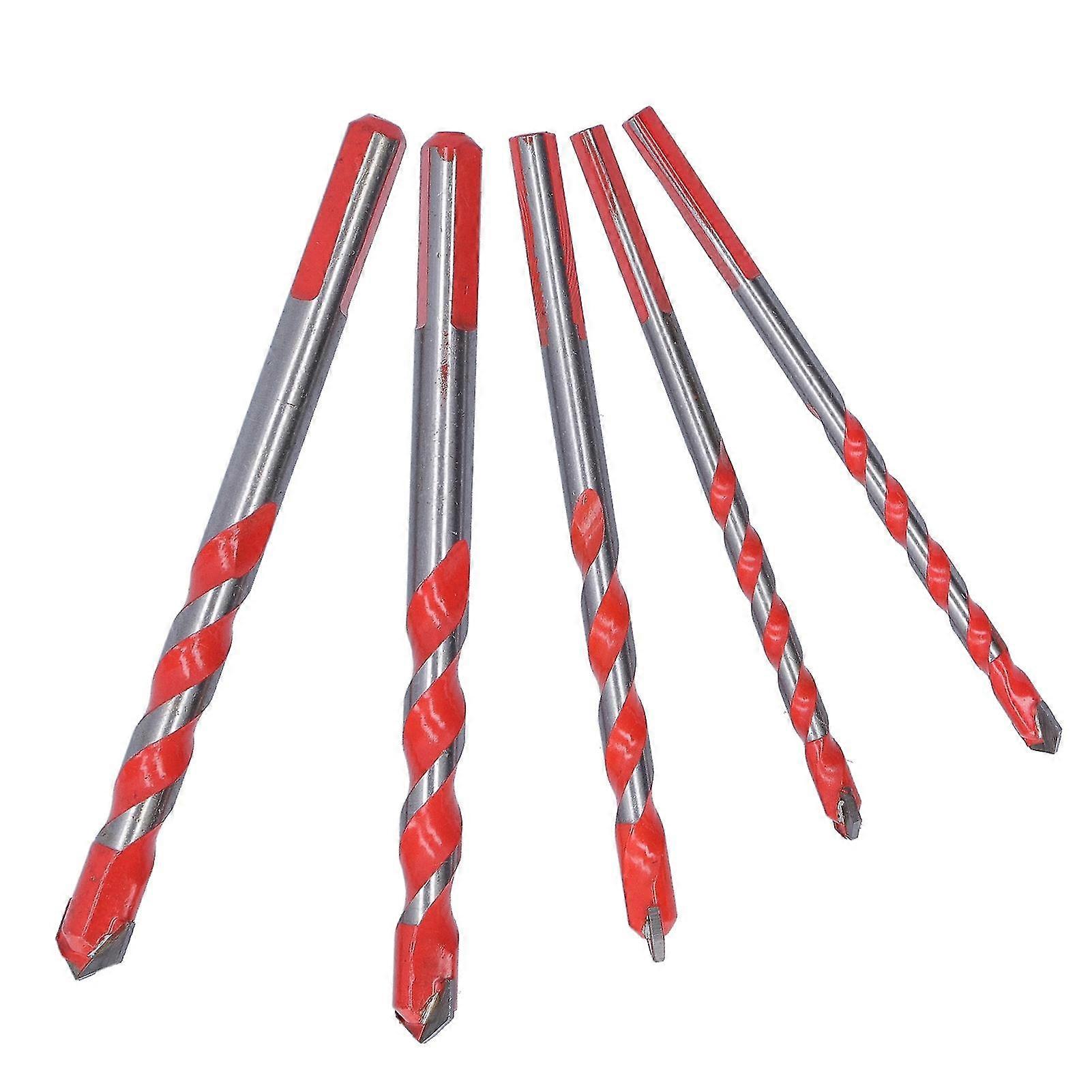 2025 5Pcs Drill Bit Set Multifunction Tungsten Carbide Bits for Ceramic Tile Concrete Brick