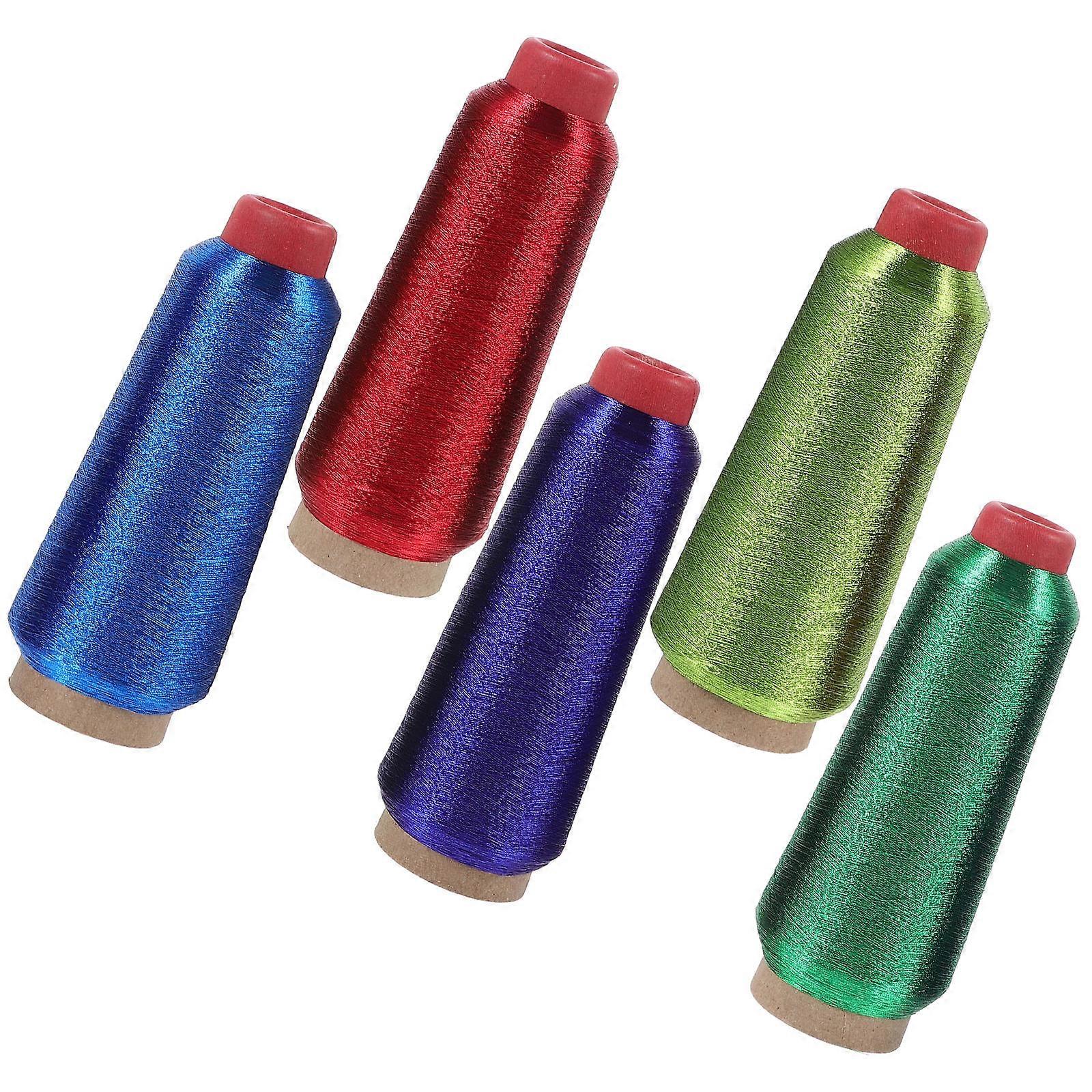 Cross Stitch Thread 5 Rolls for Computer Embroidery Multi-Function Durable Threads