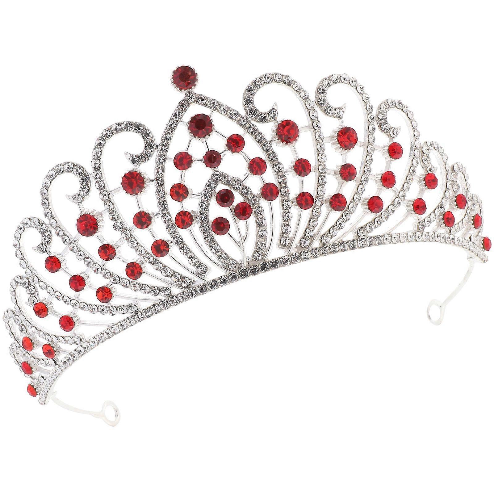 Bridal Crown for Bride Lightweight Rhinestone Crown Headpiece