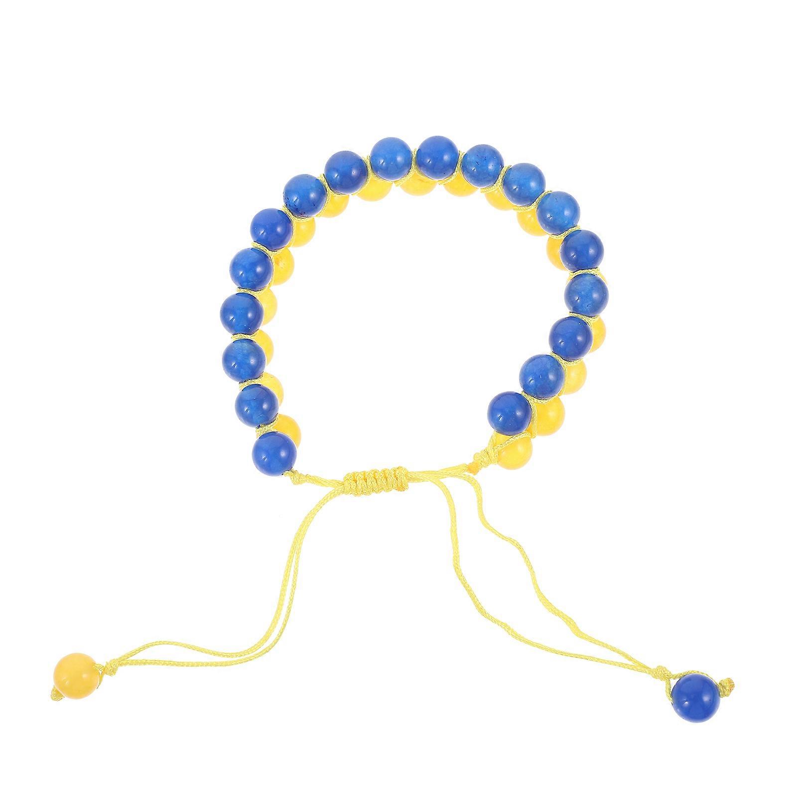 Natural Stone Beaded Bracelet Double Layer Bracelet for Praying 1 String