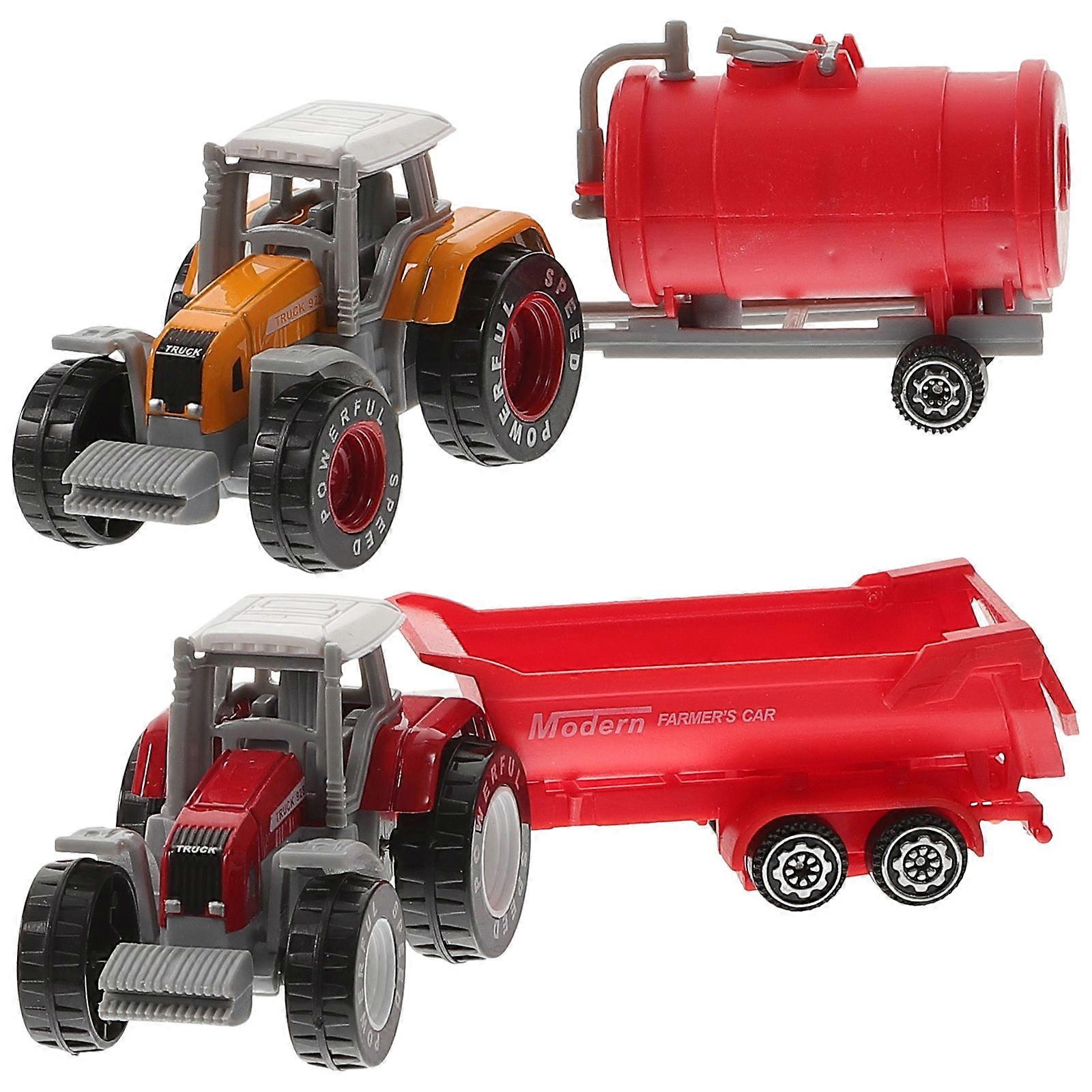 Truck Toy Set Plastic Tractor Model with Educational Use 10Pcs