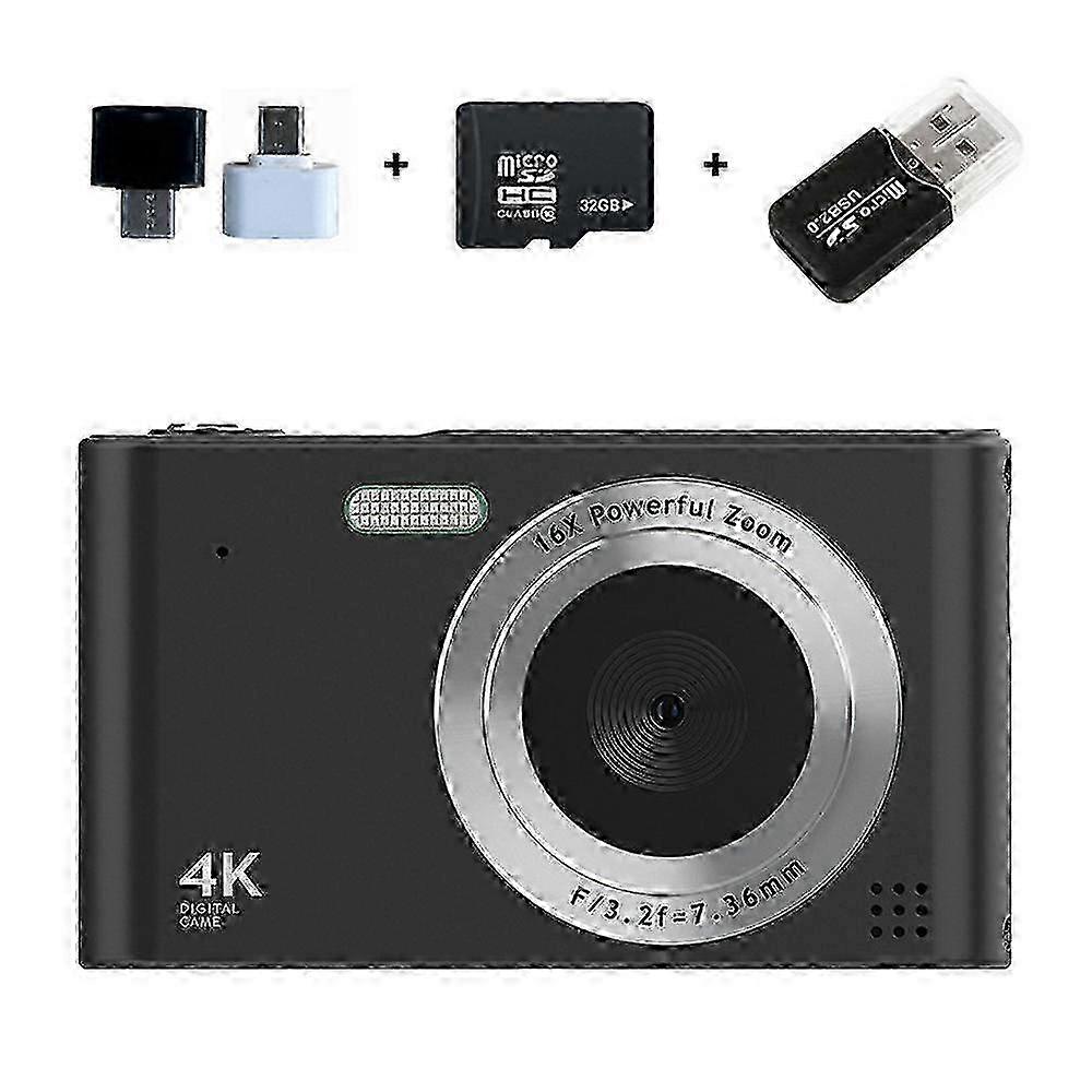 2025 4K HD Digital Camera With 32G Memory Card