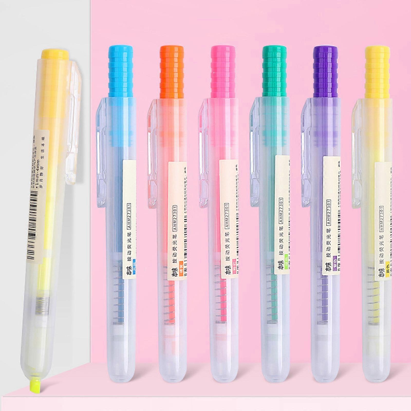 12Pcs Soft Color Marker Highlighters Set With Friendly Materials School Classroom Organization Tools For Note Taking  Yellow