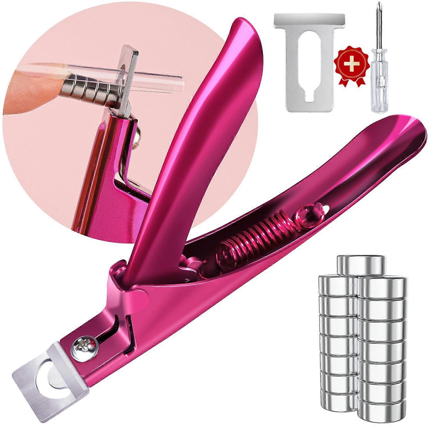 Acrylic Nail Clipper with Magnetic Length Control and Adjustable Angles for Artificial Tips