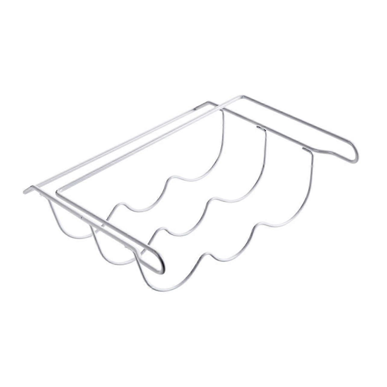 Refrigerator Bottle Organizer White Iron UnderShelf Fridge Holder Space Saving Beverage Rack for Kitchen