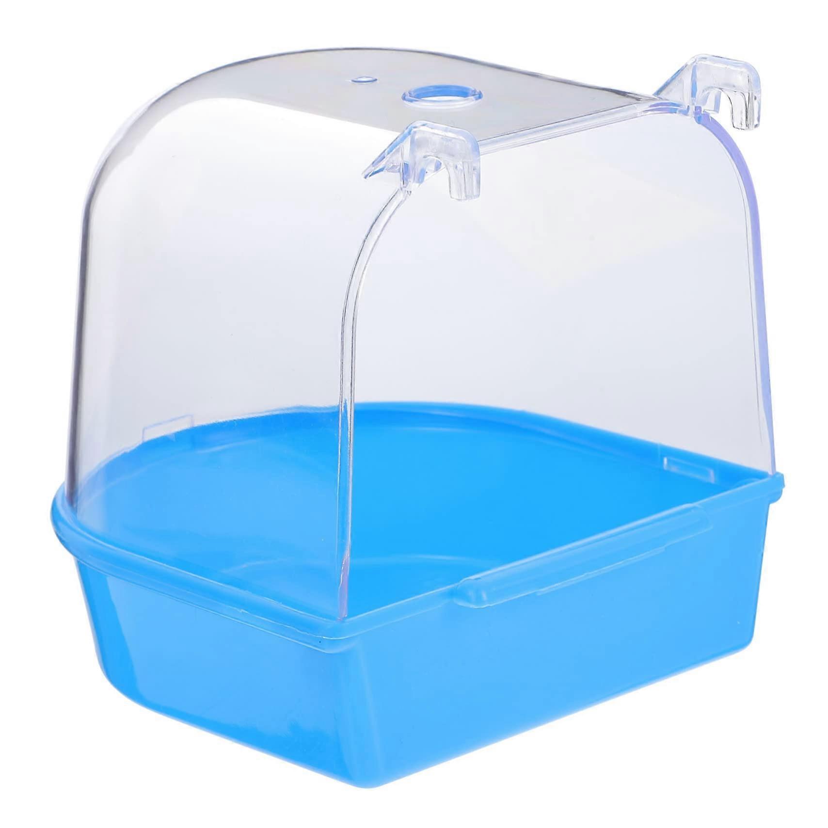 Covered Plastic Bird Bath for Cage, Small Parrot Bath, Easy Clean MultiCage Design