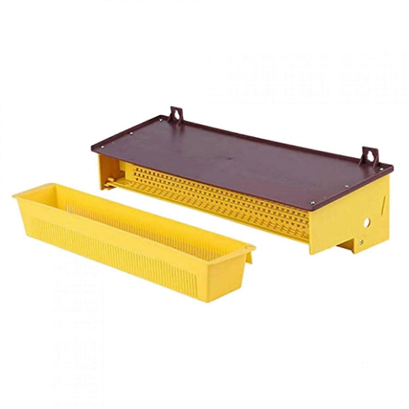 Bee Pollen Collector with Removable Ventilated Tray for Beehive Front, BeeFriendly Yellow