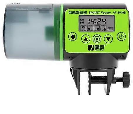 Automatic Fish Feeder with Timer, Large Capacity Aquarium Feeder, Battery Powered, White