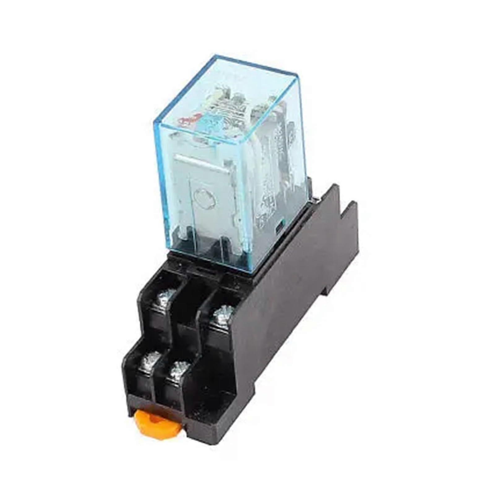 MY2NJ AC 6V Coil 8Pin DPDT Power Relay with Secure Socket Base for Quick Switch Activation