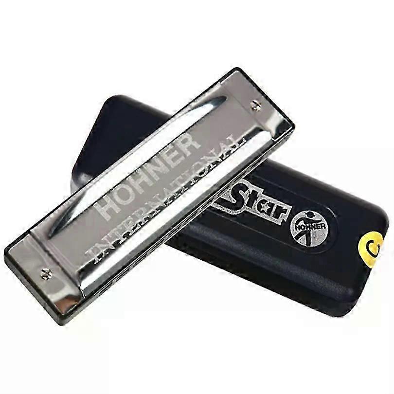 Hohner 10-hole harmonica, 10-hole harmonica, blues harmonica, C major harmonica, Silver Star Geta Musical Instruments harmonica