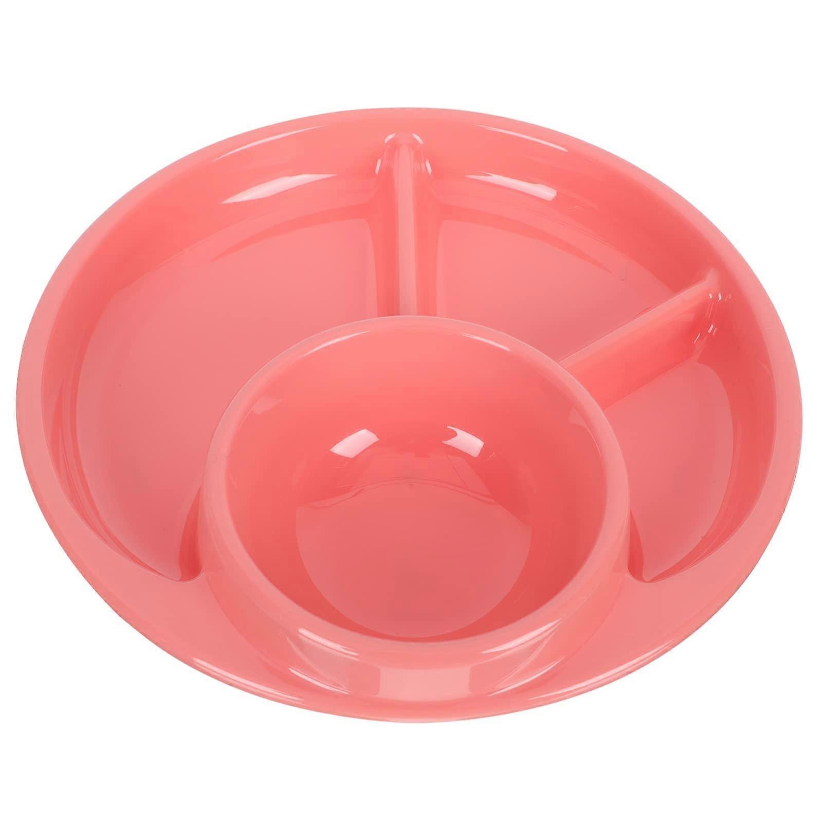 White Divided Dinner Plate with Four Compartments for Portion Control and Easy Food Separation