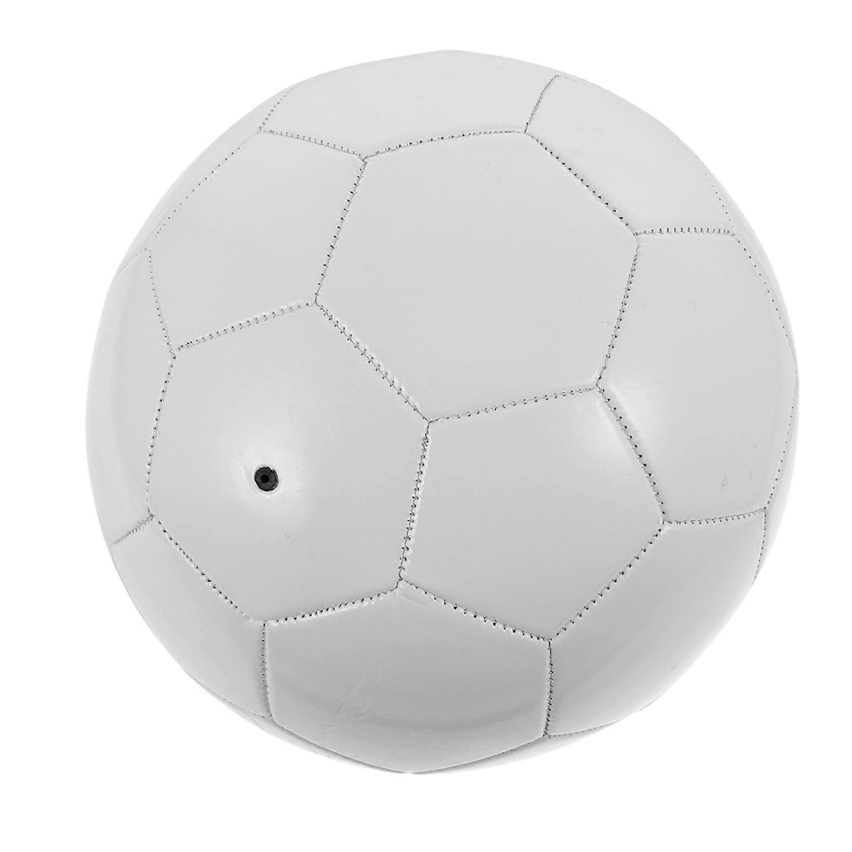 Durable PVC Soccer Ball Official Match Size Plain White for Training DIY
