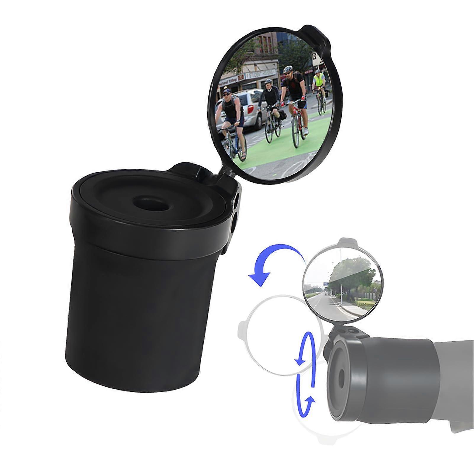 Foldable 360° Rotating Bike Mirror for Handlebars, Lightweight Adjustable Bicycle Rear View