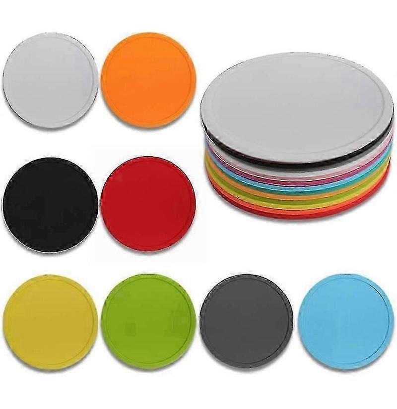 Round silicone coasters 8 pack