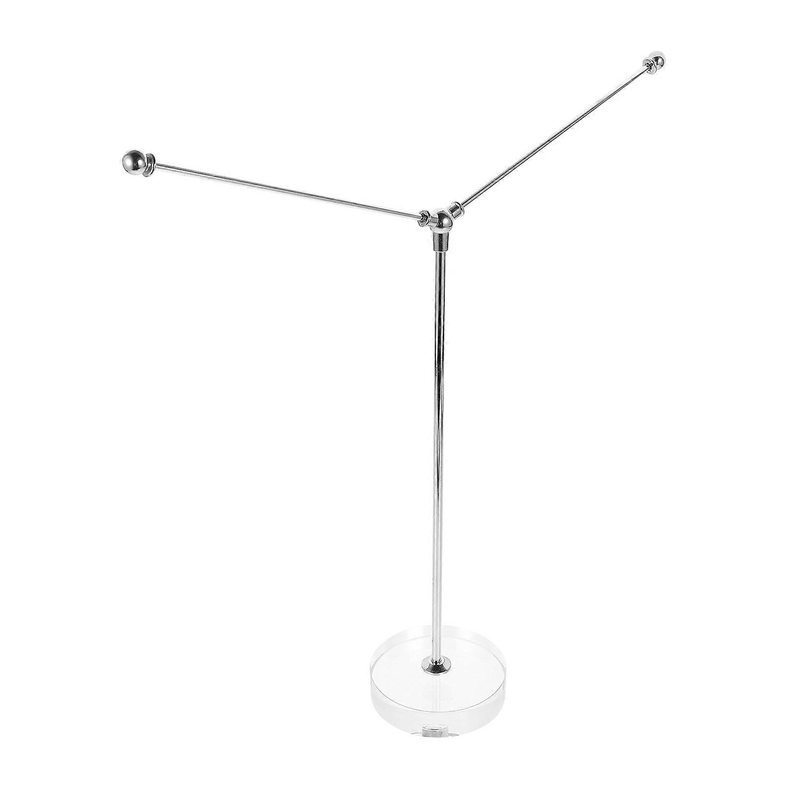 Flag Display Tabletop Flag Stand for Photography Transparent Crystal Material with Round Base 1Pack