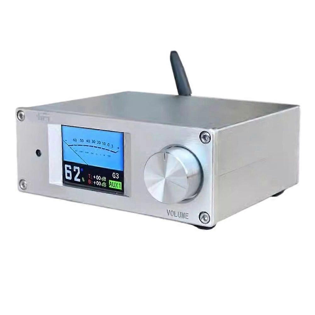 F9 HIFI Preamplifier with Bluetooth 5.3 USB Player Independent Decoding True Color Pointer Display Amplifier