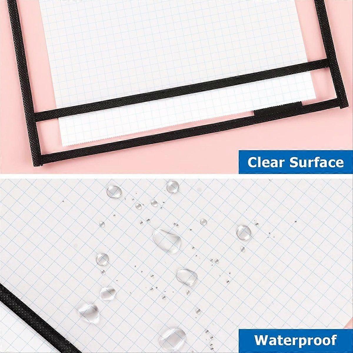 10PCS Dry Erase Pocket Sleeves,Oversized Reusable