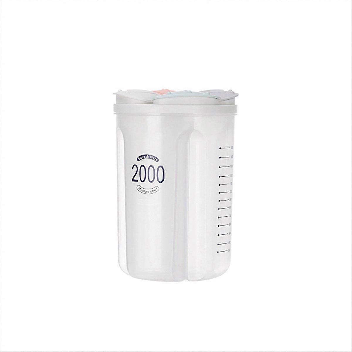 Grains Compartment Storage Tank Four Covered Storage Box 2000Ml