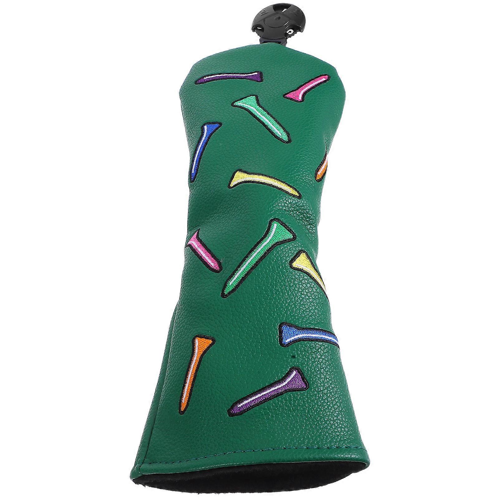 Golf Club Protective Covers Plush Headcovers for 4Pcs Green Driver