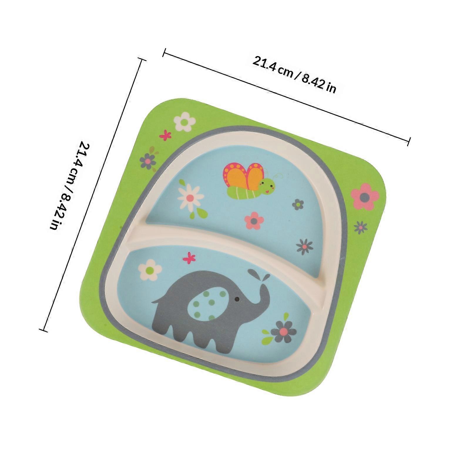 Toddler Dining Set for Kids 5Pcs Plate Bowl Fork