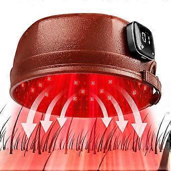 Gorro de terapia de luz roja inalámbrica para el recrecimiento del cabello, 120 LED de 660 nm y 850 nm, gorro infrarrojo para prevenir la caída del cabello y un cabello más grueso.