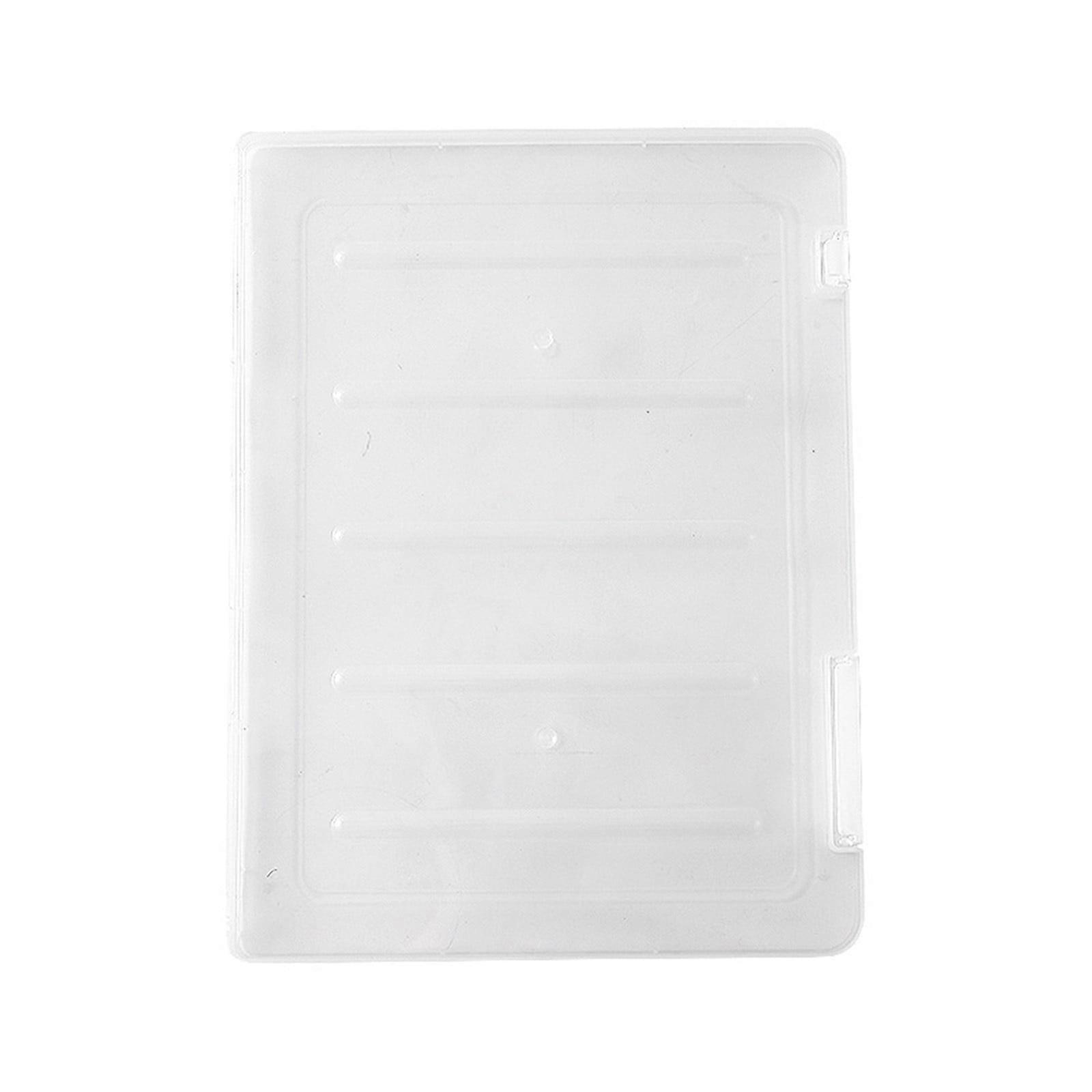 Clear Stackable Plastic File Storage Box with Secure Lid – Compatible with Standard Documents