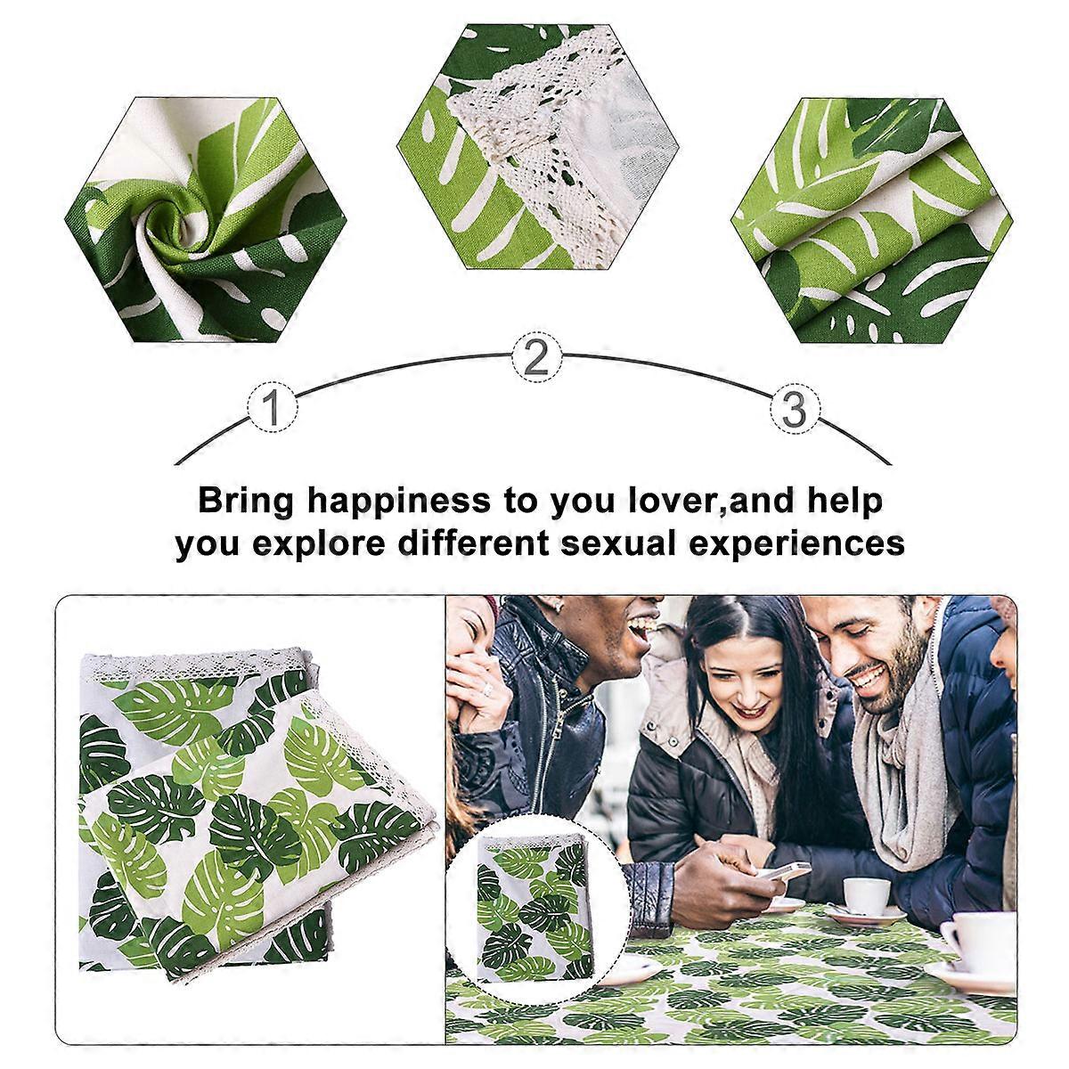 Table Clothes Plant Pattern Printed Tablecloth for Decoration 3Pcs