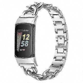 Premium Stainless Steel Smart Watch Band Replacement Strap for Fitbit Charge 6/5
