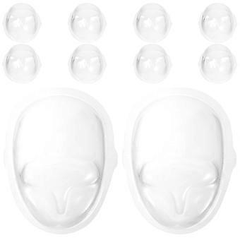 PVC-Puppengesichtsmasken zur Dekoration aus transparentem Kunststoff, 10 Stück