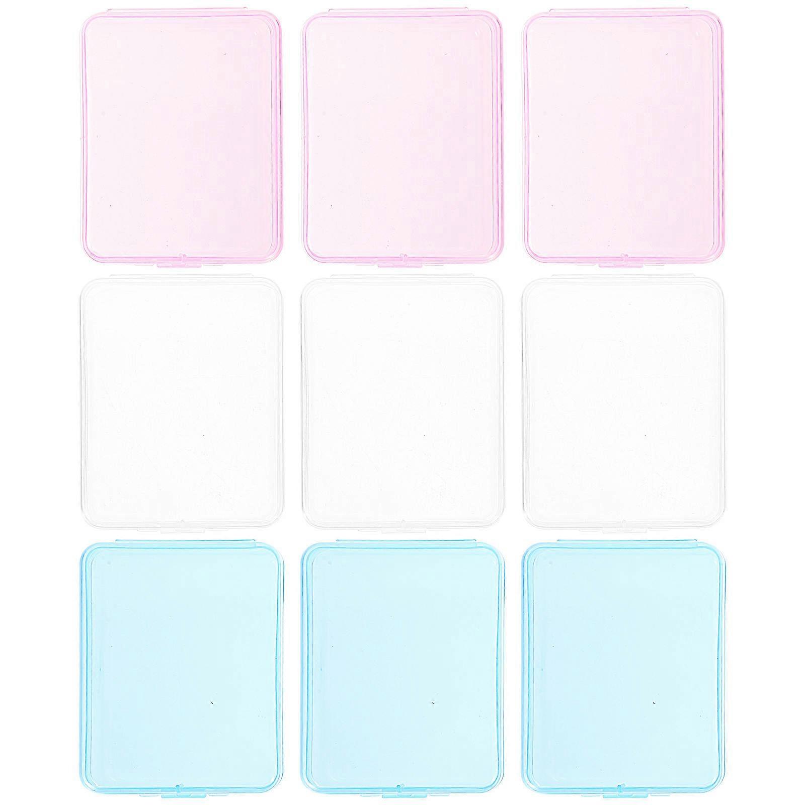 Plastic Case Small Storage Box for Makeup Puff Storage 9Pcs Set