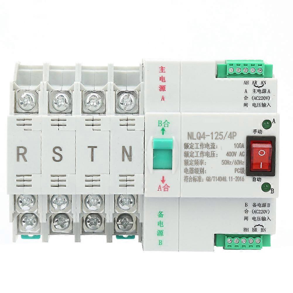 AC 400V 4P 63/80/100A Dual Power Automatic Transfer Toggle Switch(100A)