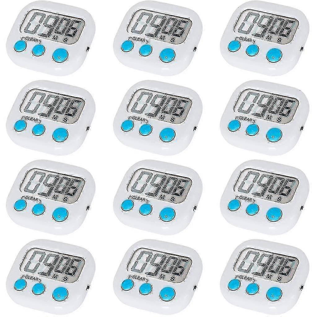 12 Pack Digital Kitchen Timer With On/off Switch, Loud Alarm C G