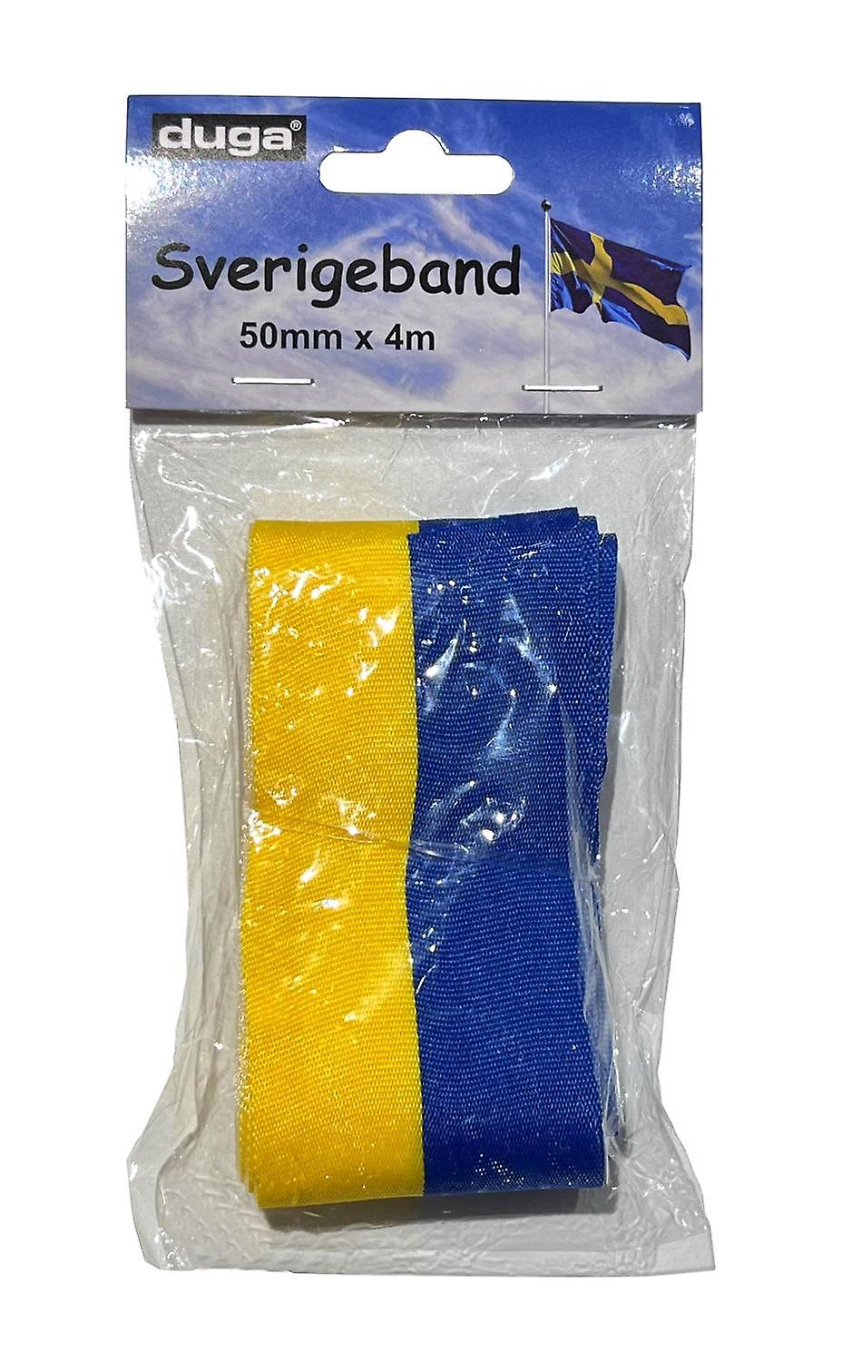 Bånd Studentbånd blå/gul 50 mm/4 meter