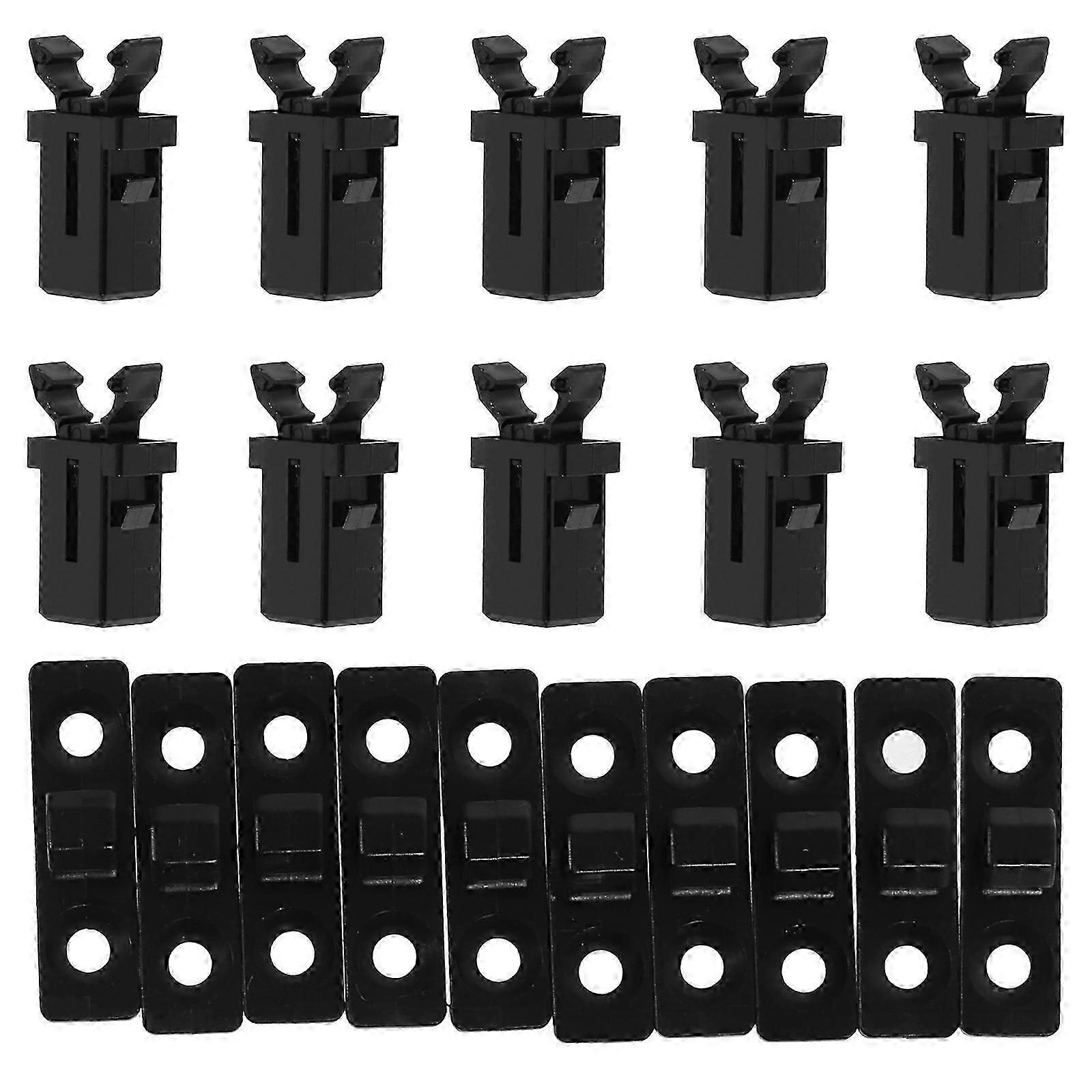 Garbage Can Bin Lid Latch Replacement with 10Sets Push Buckles