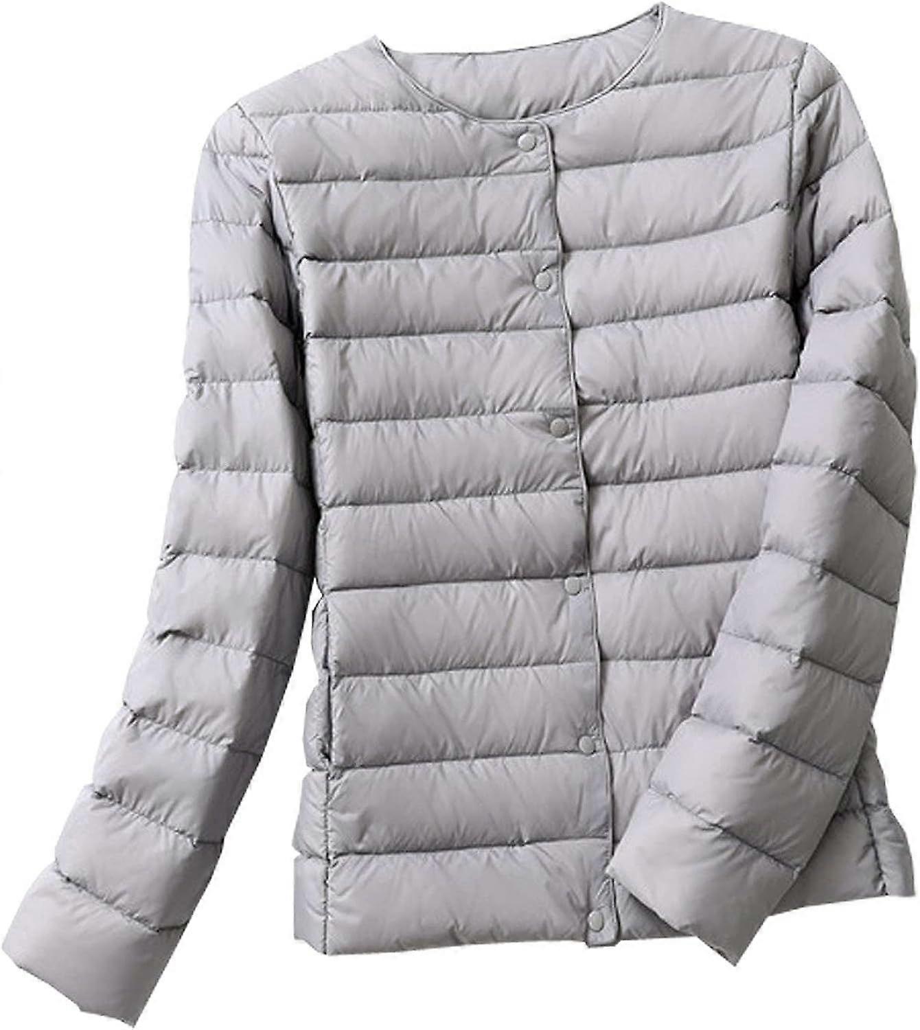 Womens Lightweight Puffer Jackets Autumn Winter Short Down Coats Thin Warm Jackets Solid Packable Quilted Jacket