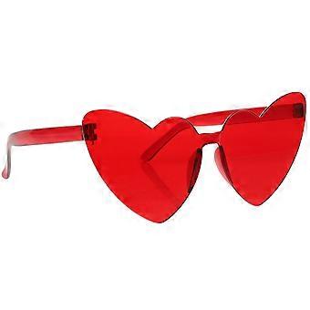 Herzförmige Brille zur Dekoration, ausgefallene rote Sonnenbrille, strapazierfähiges PC-Material