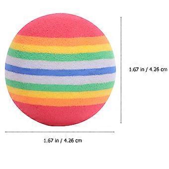 10 Stück Regenbogenfarbener Schwammball Übungs-Indoor-Trainingshilfe-Trainingsball (zufällige Farbe)