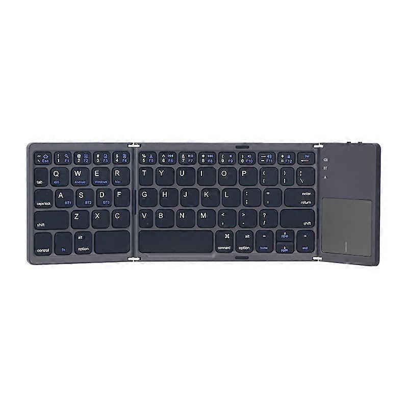 with Bluetooth Keyboard 3-Foldable Mini Wireless Rechargeable Touch Pad compatible iPad Windows Android Tablet Phone