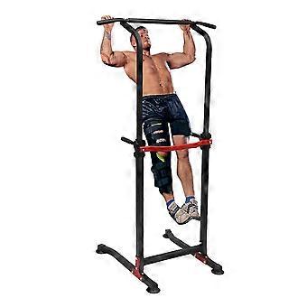 Power Tower optrekstang met verstelbare hoogte, draagvermogen van 150 kg (330 lbs), ideaal voor krachttraining in de thuisgym.
