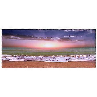 3D Effect Adhesive Beach Sunset Poster for Aquarium Fish Tank Decoration (M)