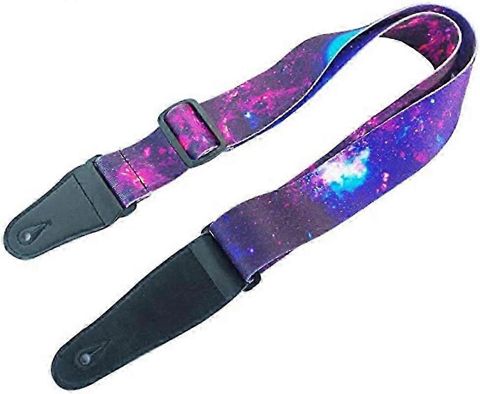 Gitarrband Färgglada GitarrRem Lila Cloud Star Mönster PolyesterRem