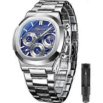 2026 Latest Model  Men's Quartz Watch - Stainless Steel, Waterproof, Date Display, Luminous | Casual & Business with Sleek Design  CHXI-922