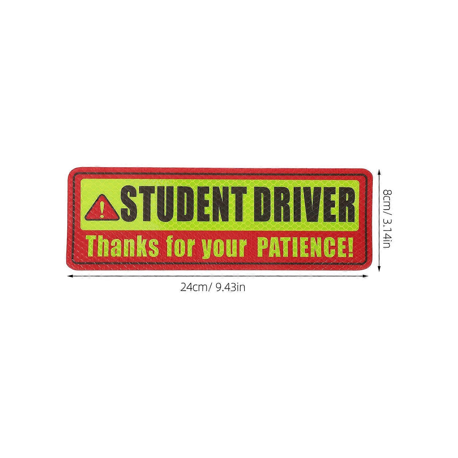 Student Driver Magnet Learner Driver Sign Student Driver Reflective Magnet