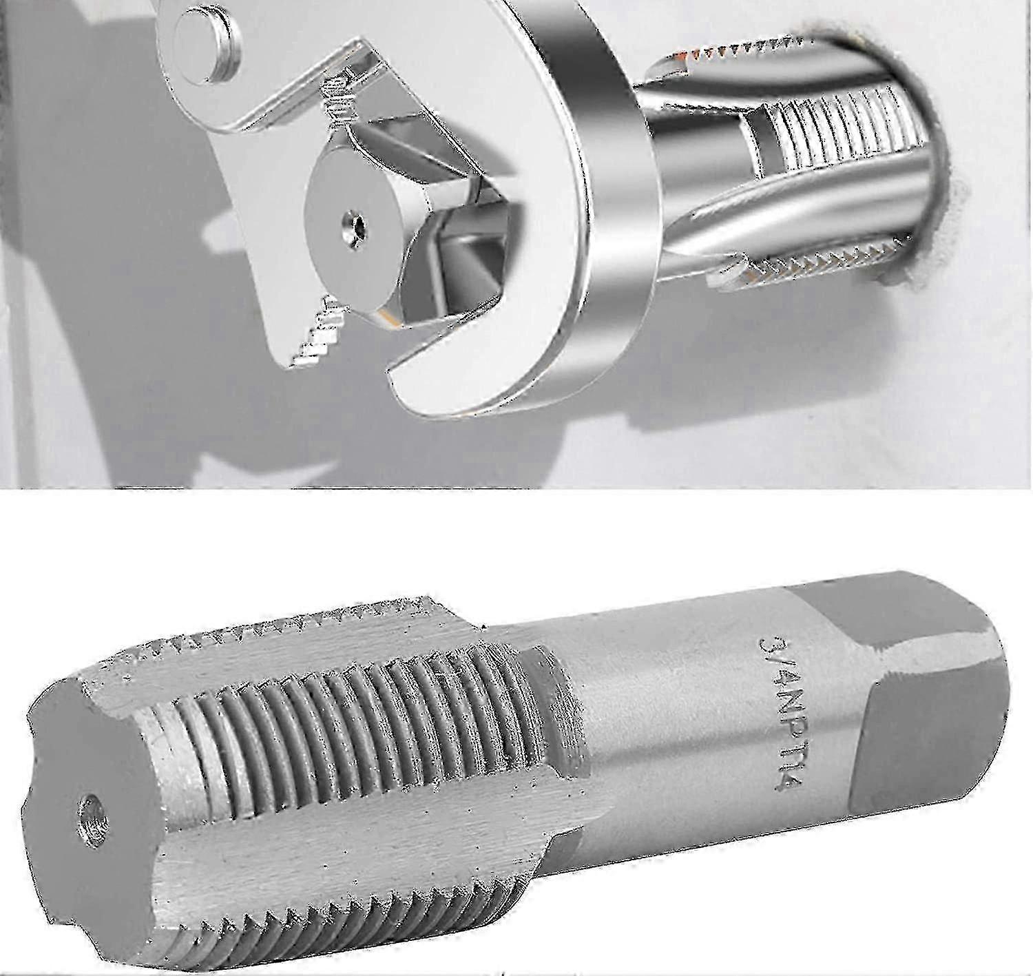 3/4" NPT Pipe Tap HSS Silver Thread Repair Tool Standard Tapping Machine